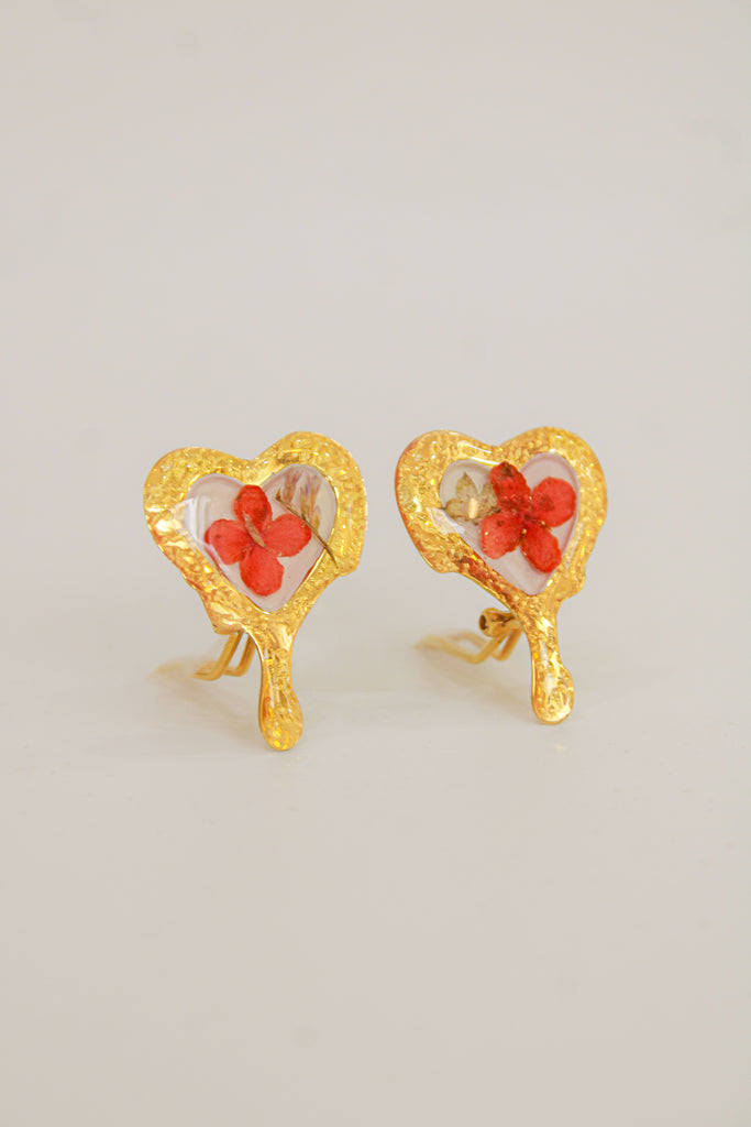 Aretes corazón piu