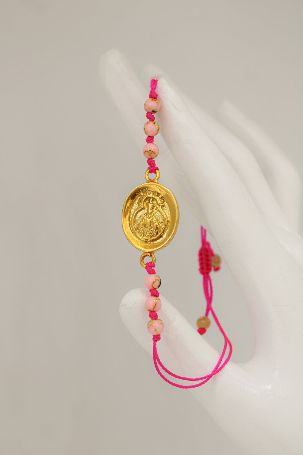 Pulsera Virgen rosada