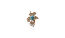 Load image into Gallery viewer, Three Petals Flower Ring with Turquoise
