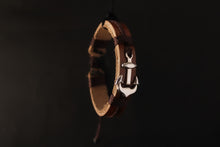 Load image into Gallery viewer, Brown Leather Bracelet in Brown Yarn
